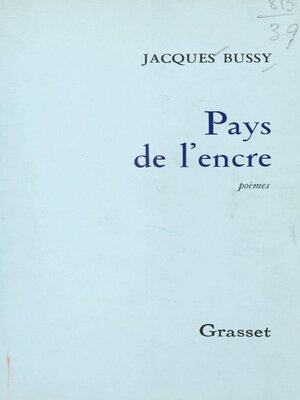 cover image of Pays de l'encre